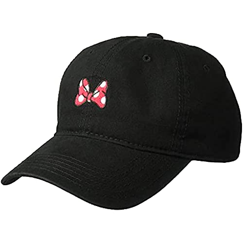Concept One Disney Minnie Mouse Baseball Cap, Black Bow, One Size