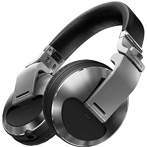 Pioneer DJ HDJ-X10-S – Closed-back Circumaural DJ Headphones with 50mm Drivers, with 5Hz-40kHz Frequency Range, Detachable Cable, and Carrying Case – Silver