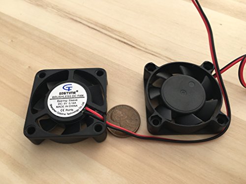 2 Pieces 5v 4010s Computer 2pin 40x40x10mm DC Cooling Fan brushless C37