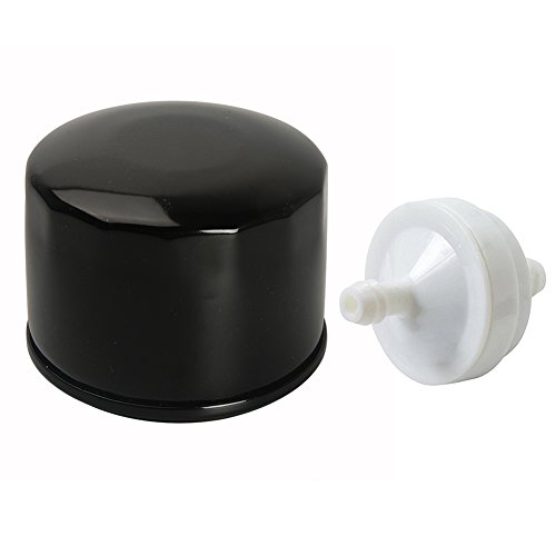 HIFROM Oil Filter 492932 492056 492932S 695396 696854 AM125424 with Fuel Filter 394358 394358S AM38708 for Lawn Mower