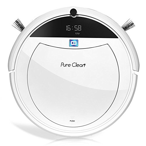 PureClean Smart Robot Vacuum Cleaner with Gyro Sensor Home Navigation, Programmable Scheduled Activation & Automatic Charge Dock – Robotic Auto Cleaning for Carpet and Hardwood Floor – PUCRC105