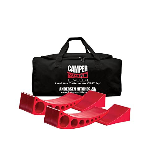 ANDERSEN HITCHES | RV & Towing Accessories | 2-Pack Camper Leveler Blocks w/Sturdy Bag w/Double Handles Camper Leveling System | Outdoor Camping Levels | 3604