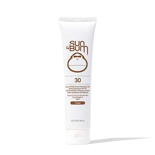 Sun Bum Mineral SPF 30 Tinted Sunscreen Face Lotion | Vegan and Hawaii 104 Reef Act Compliant (Octinoxate & Oxybenzone Free) Broad Spectrum Natural Sunscreen with UVA/UVB Protection | 1.7 oz