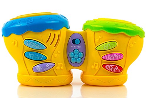 Toysery Multifunctional Musical Double Pat Drum Toy for Kids – Educational Baby Toy Drum with Lights and Sounds – Battery Operated Toddler Toys, Colors May Vary