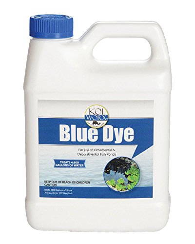 Sanco Industries KoiWorx Blue Dye – Ornamental and Decorative Pond Dye, Water Features and Fountains, Safe for Koi – 1 Quart