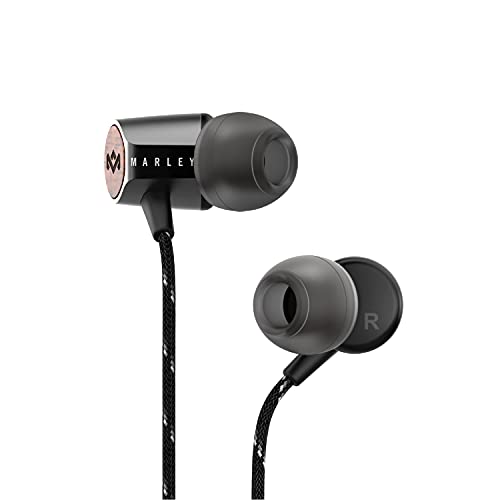 House of Marley Uplift 2: Wired Earphones with Microphone and Sustainable Materials (Black)