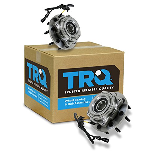 TRQ Front Wheel Hub & Bearing Pair w/ABS 4WD 4×4 SRW for F250 F350 F450 F550