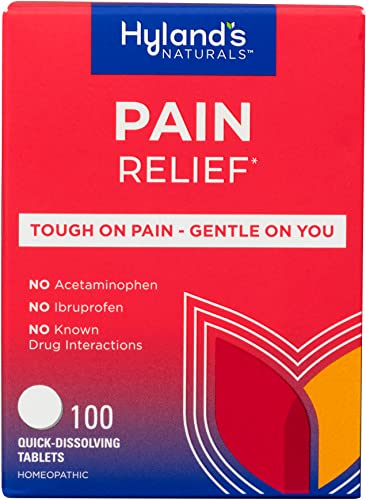 Hyland’s Natural Pain Relief for Neck Back Shoulder Muscle and Joint Tablets, Safe & Natural, Quick Dissolving Tablets, 100 Count