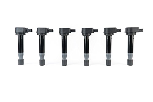 Ignition Coil Pack Set of 6 – Compatible with Honda, Acura, Saturn Vehicles – TL 3.2 V6 1999-2008 – CL, RL 2005-2011 – Odyssey 1999-2010 – Accord V6 – Replaces 610-58547B, 30520-RCA-A02