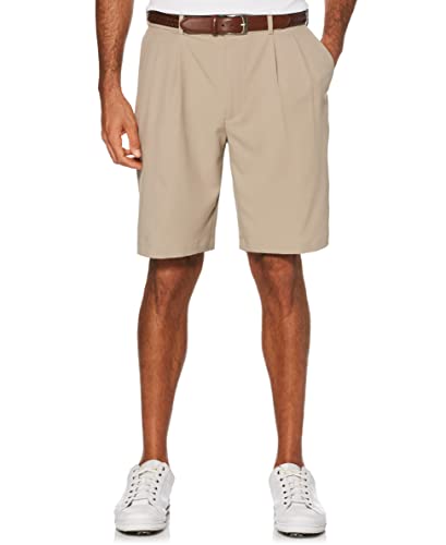 PGA TOUR mens Double Pleat With Active Waistband (Size 30 – 44 Big & Tall) Golf Shorts, Chinchilla, 36 US