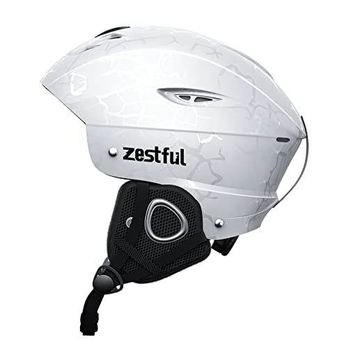 Ski Helmets, Snowboard Helmets, Zestful Ski Sports Helmets, Climate Control Ventilation Devices, Removable Inner Lining and Ear Pads, Safety Certified Male and Female Ski Sports Helmets.