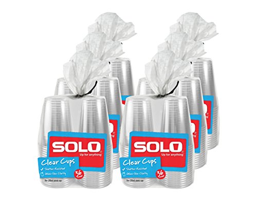Solo Cup Clear Plastic Cups, 10 Oz, 216 Count
