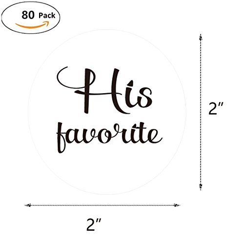80-Pack- 2” White his Favorite & her Favorite Wedding Stickers, Wedding Favor Stickers Labels | The Storepaperoomates Retail Market - Fast Affordable Shopping