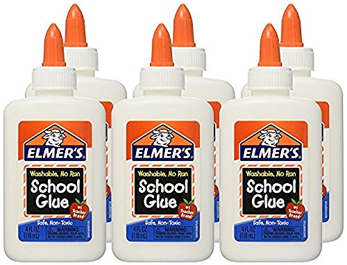 Elmer’s Washable No-Run School Glue, 4 oz (6 Pack)
