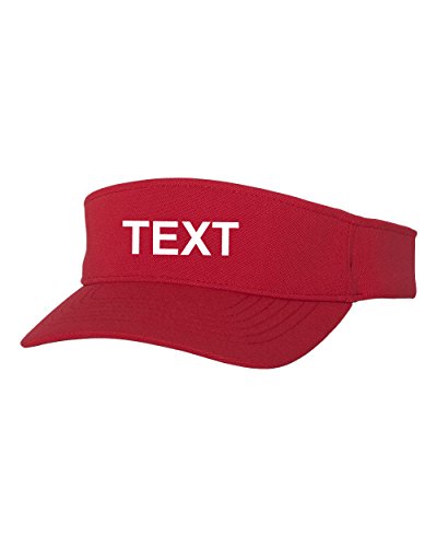 Flexfit Custom Name Embroidered 8110 One-Ten Adjustable Visor Cap (Red)