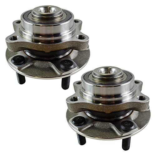 TRQ Front Wheel Hubs & Bearings Left & Right Pair Compatible with Nissan 350Z Infiniti G35