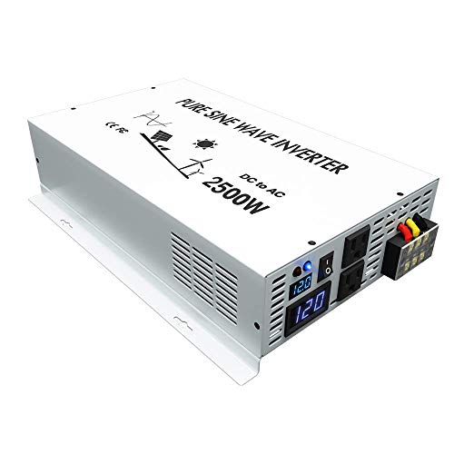 WZRELB DC to AC Converter Off Grid Pure Sine Wave Power Inverter Generator (2500w 12v 120v)