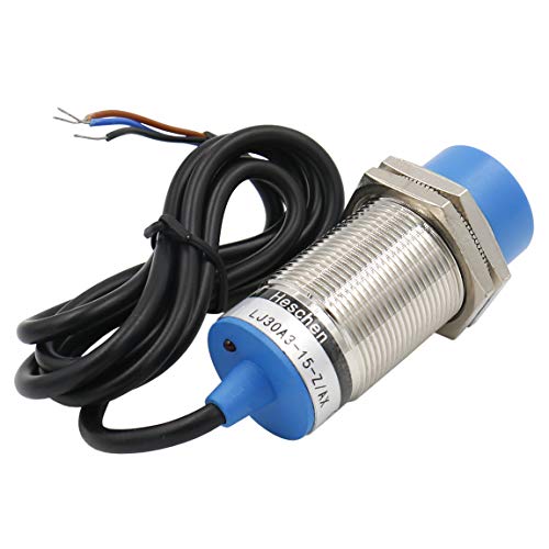 Heschen M30 Inductive Proximity Sensor Switch Non-Shield Type LJ30A3-15-Z/AX Detector 15mm 10-30VDC 200mA NPN Normally Closed(NC) 3 Wire
