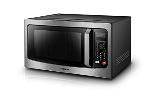 TOSHIBA 3-in-1 EC042A5C-SS Countertop Microwave Oven, Smart Sensor, Convection, Combi., 1.5 Cu. Ct. with 13.6 inch Removable Turntable for Family Size, Mute Function & ECO Mode, 1000W, Stainless Steel