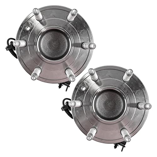 TRQ Front Wheel Hubs & Bearings 6 Lug Left & Right Pair for Chevy GMC 2WD 2×4