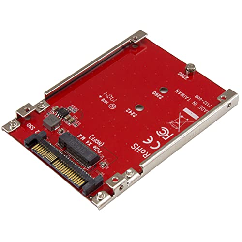 StarTech.com M.2. PCI-e NVMe to U.2 (SFF-8639) Adapter – Not Compatible with SATA Drives or SAS Controllers – For M.2 PCIe NVMe SSDs – PCIe M.2 Drive to U.2 Host Adapter – M2 SSD Converter (U2M2E125)