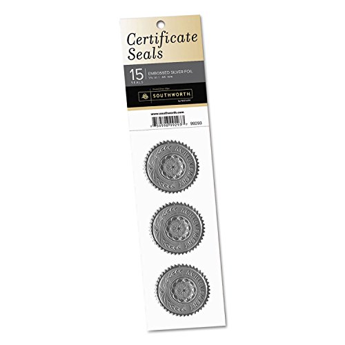 Silver Certificate Seals, “achievement”, 1 3/4″ Dia, 15/pack