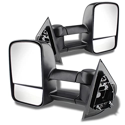 AKKON – For 07-13 Chevy Silverado Pickup Truck Extendable Towing Manual Mirrors Passenger Right Side Replacement