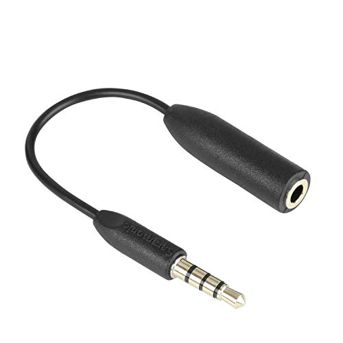 Saramonic SR-UC201 3.5mm TRS (Female) Microphone Adapter Converter Cable to TRRS (Male) for iPhone & Android Smartphones, TRS TO TRRS Audio Cable