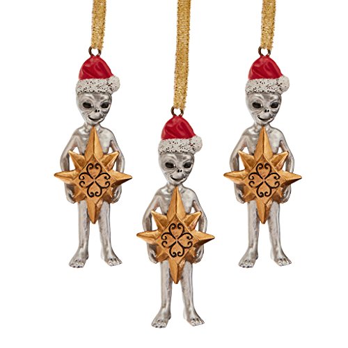 Design Toscano Wiseman Star Christmas Alien Holiday Ornament: Set of Three
