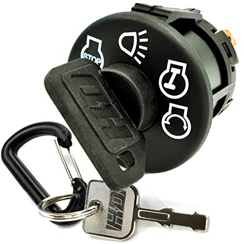 HD Switch Starter Ignition Switch Replaces John Deere D100 D105 D110 D120 D125 D130 D140 D150 D155 D160 D170 Includes 1 Umbrella & 1 Steel Key & Free Carabiner