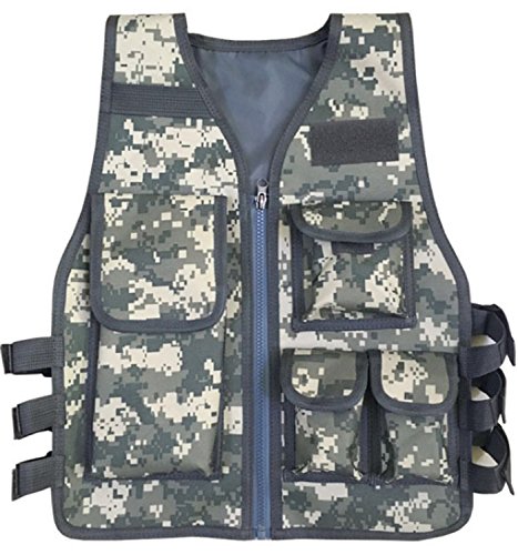 JOKHOO Kids Army Camouflage Outdoor Combat Vest (ACU Color,0-8 Year)