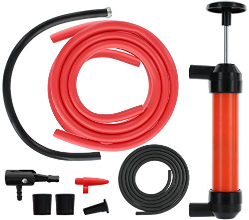 Equalseal Multi-Purpose Siphon Transfer Pump Kit, with Dipstick Tube | Fluid Fuel Extractor Suction Tool for Oil, Gasoline, Water, Liquids & Air
