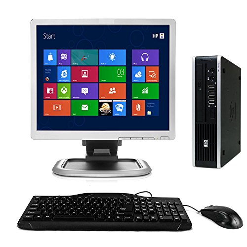 HP Elite 8000 USFF Windows 10 Desktop Computer C2D 3.0 PC 4GB 160GB DVD ROM WiFi 17 Inch LCD Monitor – Keyboard – Mouse (Renewed)