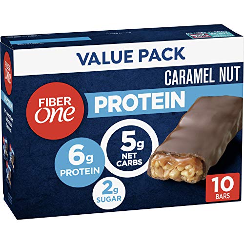 Fiber One Chewy Protein Bars, Caramel Nut, Value Pack, 10 ct (Pack of 6)