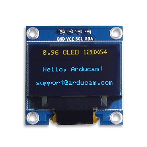 UCTRONICS 0.96 Inch OLED Module 12864 128×64 Yellow Blue SSD1306 Driver I2C Serial Self-Luminous Display Board for Arduino Raspberry Pi Pico