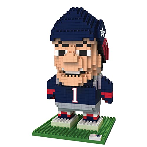 FOCO NFL New England Patriots BRXLZ 3D Blocks Set – Mascot, Team Color, One Size