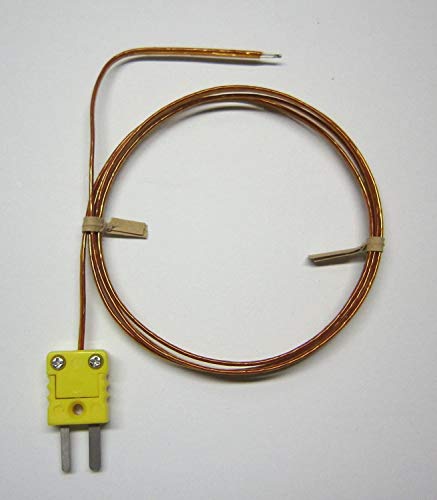 K-type thermocouple probe with high temperature Kapton plastic insulation – 752 deg F (400 deg C) (12 ft)