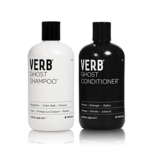 Verb Ghost Shampoo & Conditioner Duo – Vegan Shampoo and Conditioner Set –– Weightless, Anti-Frizz Hydrating Shampoo and Conditioner Promotes Shine and Strength, 12 fl oz