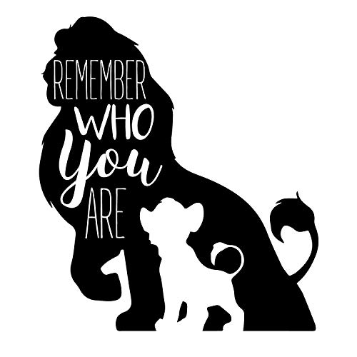 Wall Decals for Kids Room | Remember Who You Are Lion King Wall Quote | Gift for Son, Daughter, Grandchild | Vinyl Decoration for Baby Nursery, Bedroom, Classroom, Playroom | Small and Large Sizes