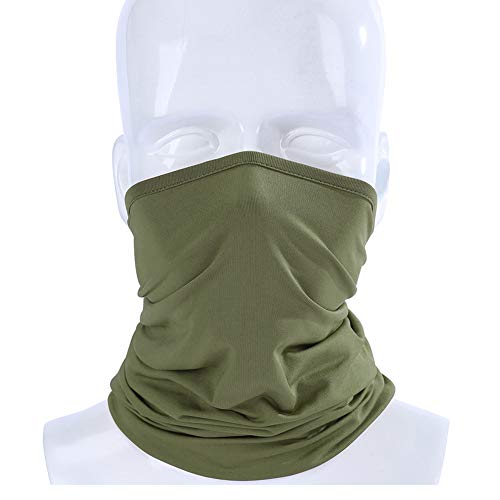 ECYC Elastic Breathable Neck Gaiter Tube Scarf Half Face Guard Motorcycle Bicycle Balaclava Headwear Pirate Hats,Green
