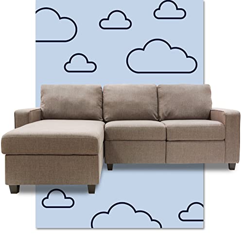 Serta Palisades 2 Reclining Sectional with Left Storage Chaise, Oatmeal