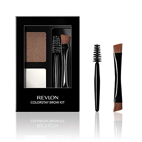 Eyebrow Kit by Revlon, ColorStay Brow Kit Eye Makeup with Longwearing Brow Powder, Pomade, Spoolie & Angled Brush Tip, 104 Soft Brown, 0.08 Oz