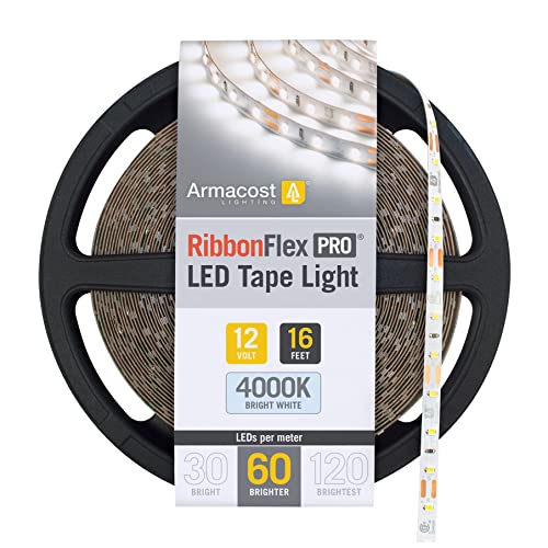 Armacost Lighting 152230 RibbonFlex Pro Series 60 LED Lights Strip, 16.4 ft, 4000K,