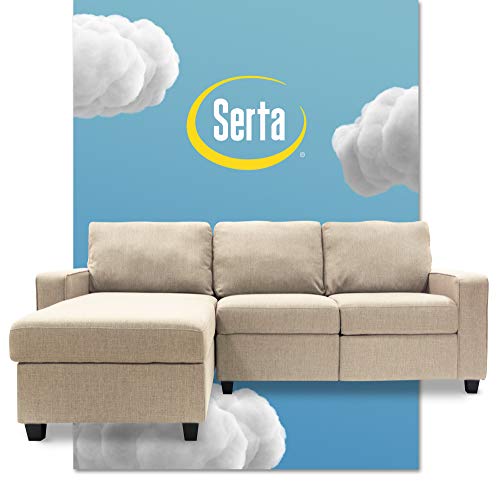 Serta Palisades Reclining Sectional with Left Storage Chaise – Beige