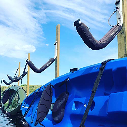 Best Marine Kayak Storage Rack | 2 Wall Mount Garage Hooks for Kayaks, SUP Paddle Board & Surfboard | Premium Indoor & Outdoor Hangers | Paddleboard & Kayaking Accessories Racks | The Storepaperoomates Retail Market - Fast Affordable Shopping