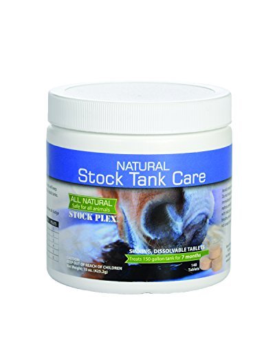 Sanco Industries Natural Stock Tank Care Tablets – All Natural Stock Tank Cleaner Tablets Keep Stock Tanks Clean, Clear, and Healthy – 7 Month Supply – Safe for All Livestock and Wildlife