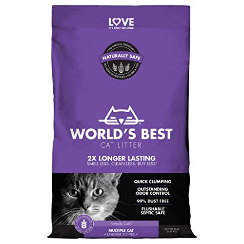 WORLD’S BEST CAT LITTER Multiple Cat Lavender Scented 15 Pounds