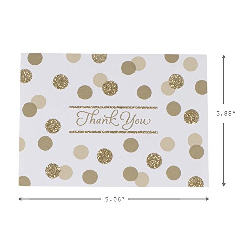 Hallmark Thank You Cards, Gold Foil and Glitter Dots (40 Thank You Notes with Envelopes for Wedding, Bridal Shower, Baby Shower, Graduation) (5STZ5006) | The Storepaperoomates Retail Market - Fast Affordable Shopping