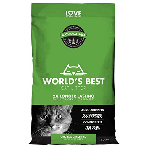 WORLD’S BEST CAT LITTER Original Unscented 15 Pounds