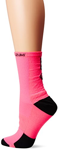 Pearl iZUMi Women’s Elite Tall Socks, Pi Core Black, Large, Medium, Pi Core Screaming Pink